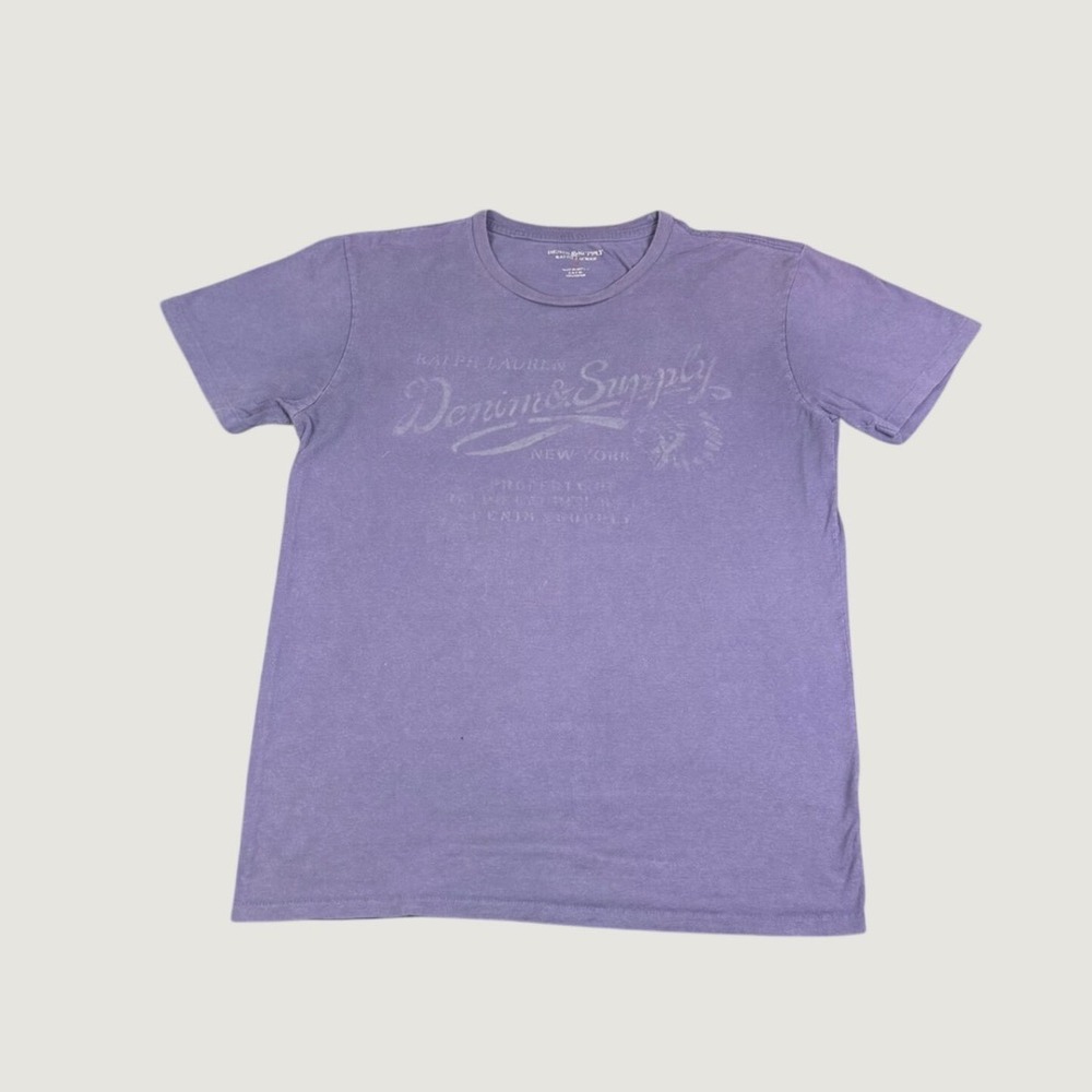 Denim & Supply Ralph Lauren Mens Graphic T-Shirt Purple Logo Size M